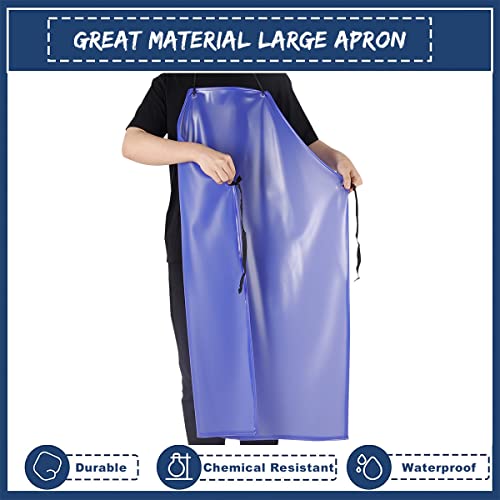 Luyuanfan Chemical Resistant Vinyl Apron - Plus Size Blue Unisex Waterproof Pvc Aprons For Dish Washing,Dog Grooming（Pack Of 1 #TOP4