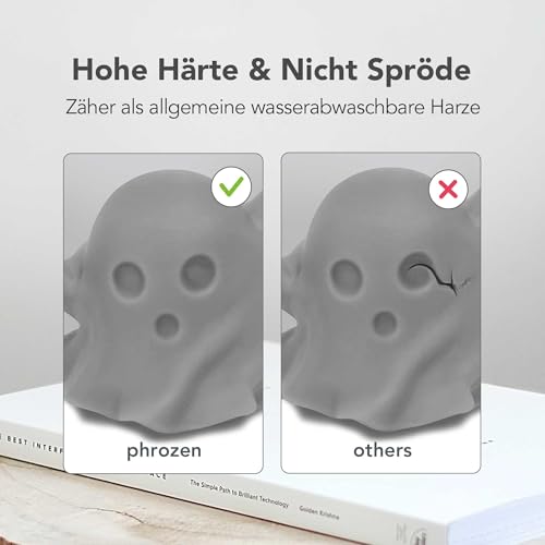 Phrozen Wasser Waschbares 3D Drucker Resin | 405nm Photopolymer UV-Harz für LCD Printer | Geruchsarm, Water-Washable, Schneller Aushärtung | Grau (1kg) – Bild 5