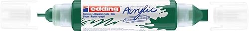 Miniatura 9 de edding 5400 acrílico 3D doble liner - menta - 1 tubo de color acrílico - 2 boquillas 2-0.138-0.394 in - pintura acrílica para lienzo, tableros de