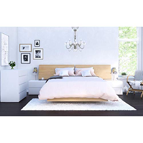 Nexera Nordik Full Size Platform Bed, Natural Maple. #TOP3