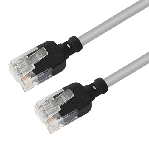 Cable Ethernet Cat6a Patch Cord 10 m Gris RJ45 miniatura 1