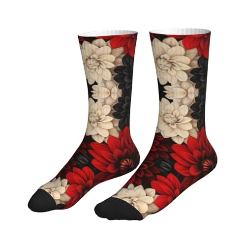 Mysterious Rose Mid length sports socks with moisture wicking function, perfect for running, gym, and daily wear3
