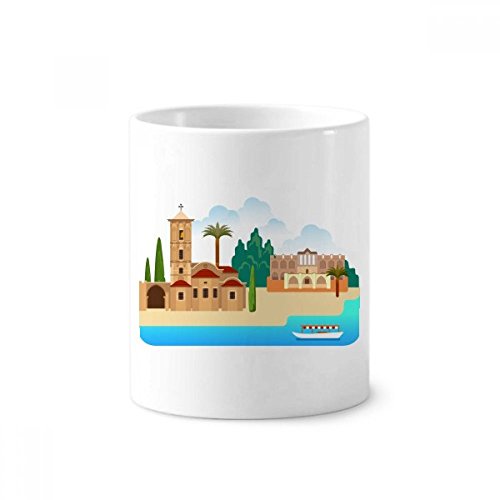 Gobelet en céramique Chypre blanc tasse 350ml et pot à crayons design