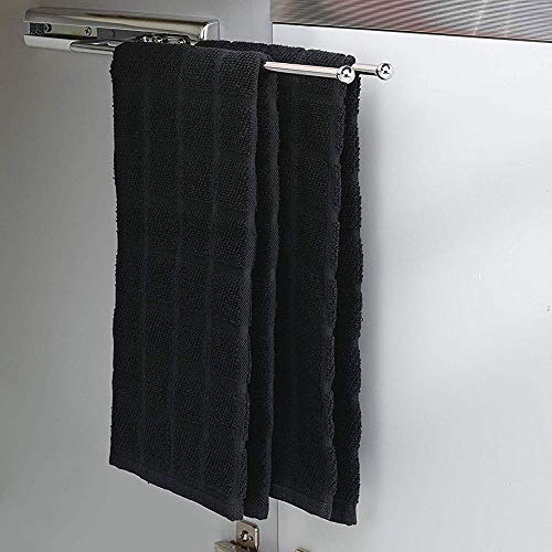 Rev-A-Shelf 563-51-C Under Cabinet Kitchen Bathroom Prong Pull-Out Extendable 2-Prong Towel Bar Organizer, Chrome