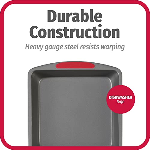 GoodCook MegaGrip Baking Pan with Silicone Grip Handles Square Non-Stick Heavy-Gauge Steel Cake Pan Baking Dish for Brownies Bread Cake Baked Goods & More, Dishwasher Safe, 8x8-Inch, by GoodCook - Image 6