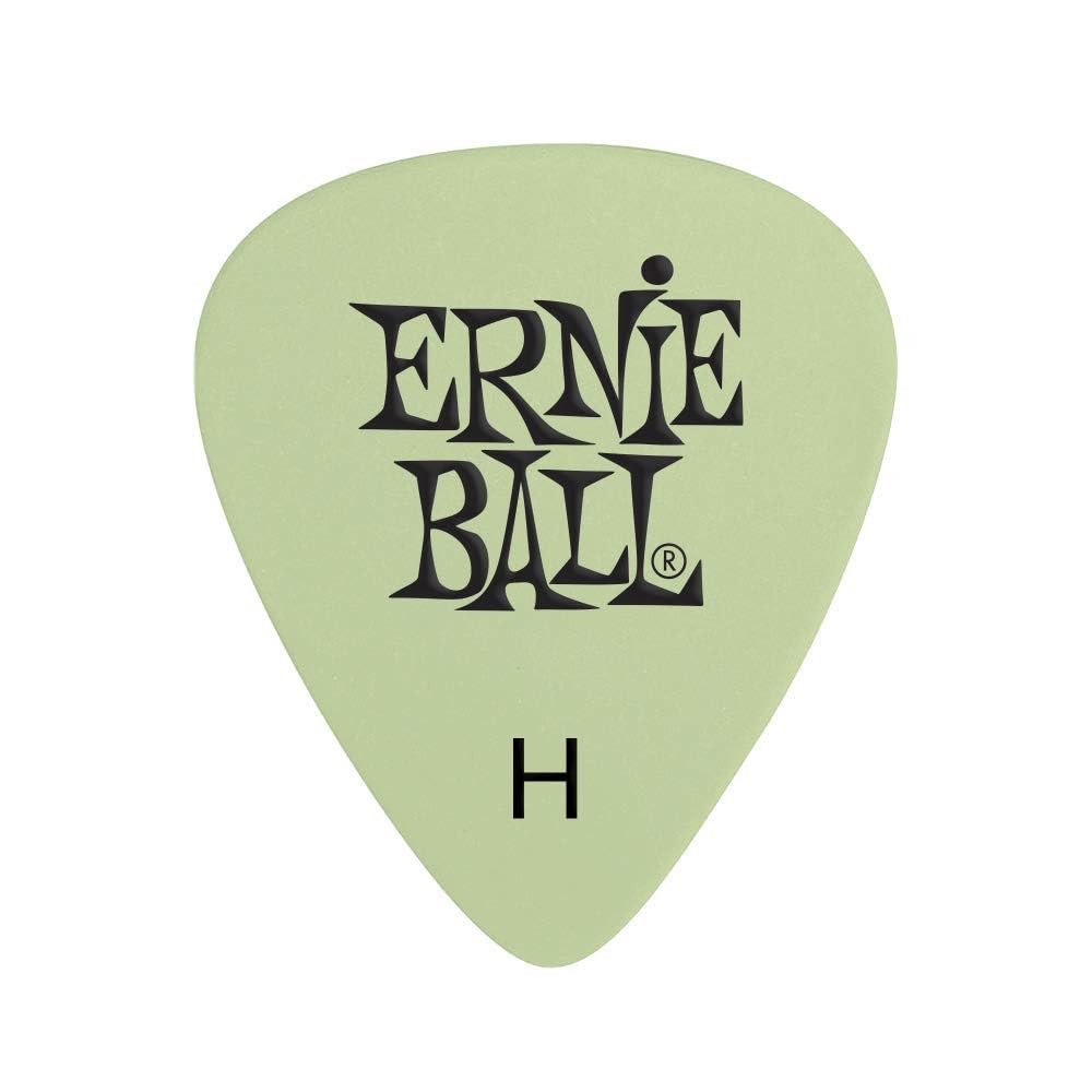 Ernie Ball Cellulose Glow in the Dark Guitar Picks / Plectrums Pack of 12 (Heav…
