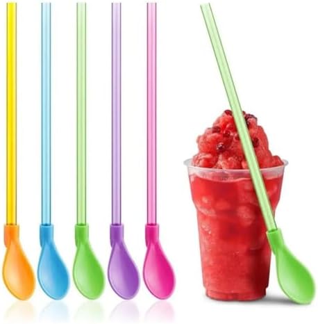 20 PCS 2-in-1 Slush Straws - Reusable All-in-One Spoon Stirring Utensils For Smoothies, Cocktails, Milkshakes & Coffee - View #6