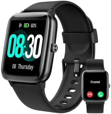 GRV Smartwatch Damen Herren mit Telefonfunktion,1.85" HD Fitnessuhr | 24/7 SpO2 Herzfrequenz Schlafmonitor Schrittzähler KI-Sprachsteuerung 100+ Sportmodi,IP68 Wasserdicht für iOS