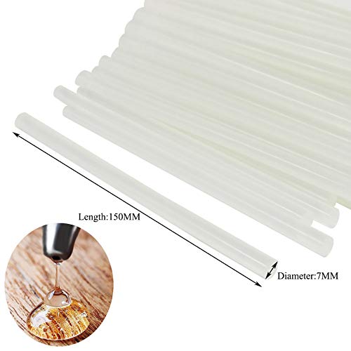 FZGUSYAF Heißklebersticks 150 x 7 mm Transparent Klebstoff 100 Stück für 7mm Heißklebepistole