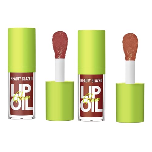 HQDA Big Brush Head Pink Lip Gloss Moisturizing Jelly Lip Gloss (#107+108)