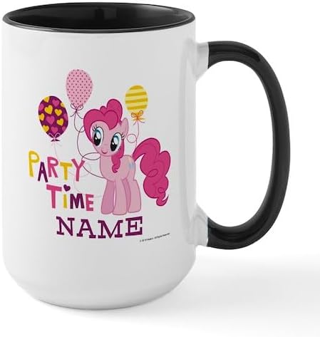 CafePress Custom Personalized MLP Pinkie Pie Party Time Personalized Large Mug 15 oz (444 ml) Ceramic Coffee Mug