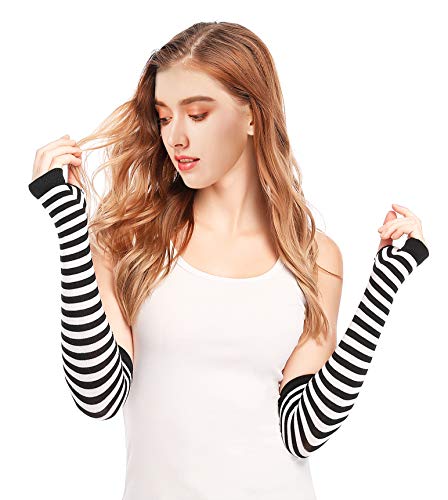 Bellady 3 paia di guanti senza dita a righe per le...