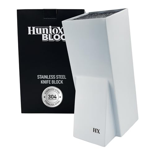 Huniox® Universal Knife Block - White Knife Stand Without Knives