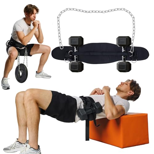 PYURIFAI Dip Belt - 3IN1 Versatile Weight Lifting Belt,Thicker and Widerer Lifting Belt with Superior Support for More Weight, Adjustable Hip Thrust Belt with Fixed Buckle for Secure Hold