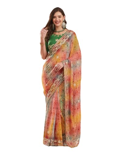 Image of Women's Banarasi Silk With Jacquard Print Saree With Blouse