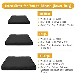 POMER-Dog-Bed-Cover44inch-Waterproof-Bed-Covers-for-DogCat-Replacement-Washable-Chew-Proof-Pet-Bed-Pillow-Duvet-Cover-with-Zipper-44-Lx-32-W-x-4-H - Cucciolini Doodles   POMER-Dog-Bed-Cover44inch-Waterproof-Bed-Covers-for-DogCat-Replacement-Washable-Chew-Proof-Pet-Bed-Pillow-Duvet-Cover-with-Zipper-44-Lx-32-W-x-4-H