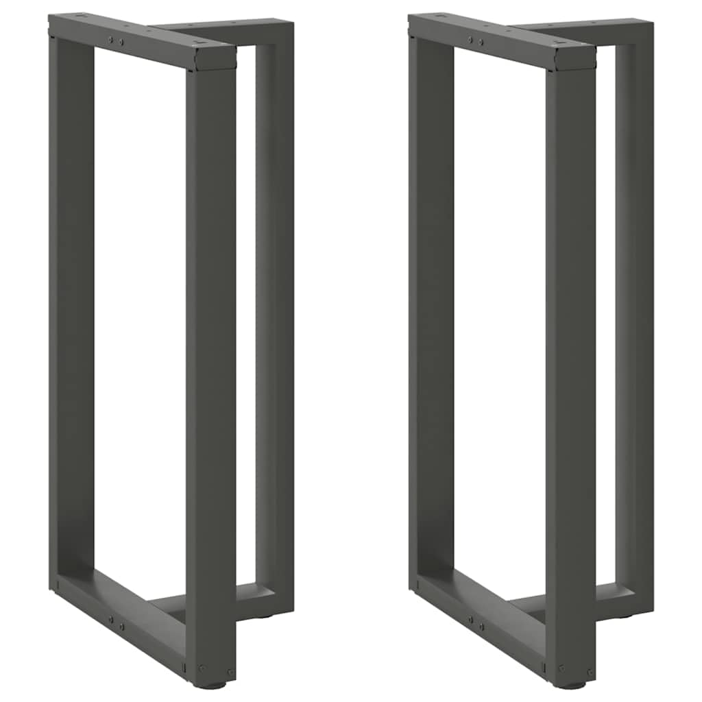 vidaXL Patas para mesa de bar en forma de T (2 unidades), antracita, 60 x 35 x (110-111) cm, acero