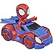 Imagen de SPIDEY AND HIS AMAZING FRIENDS Hasbro Marvel Figura de acción de Spidey y vehículo rastreador arácnido de Marvel