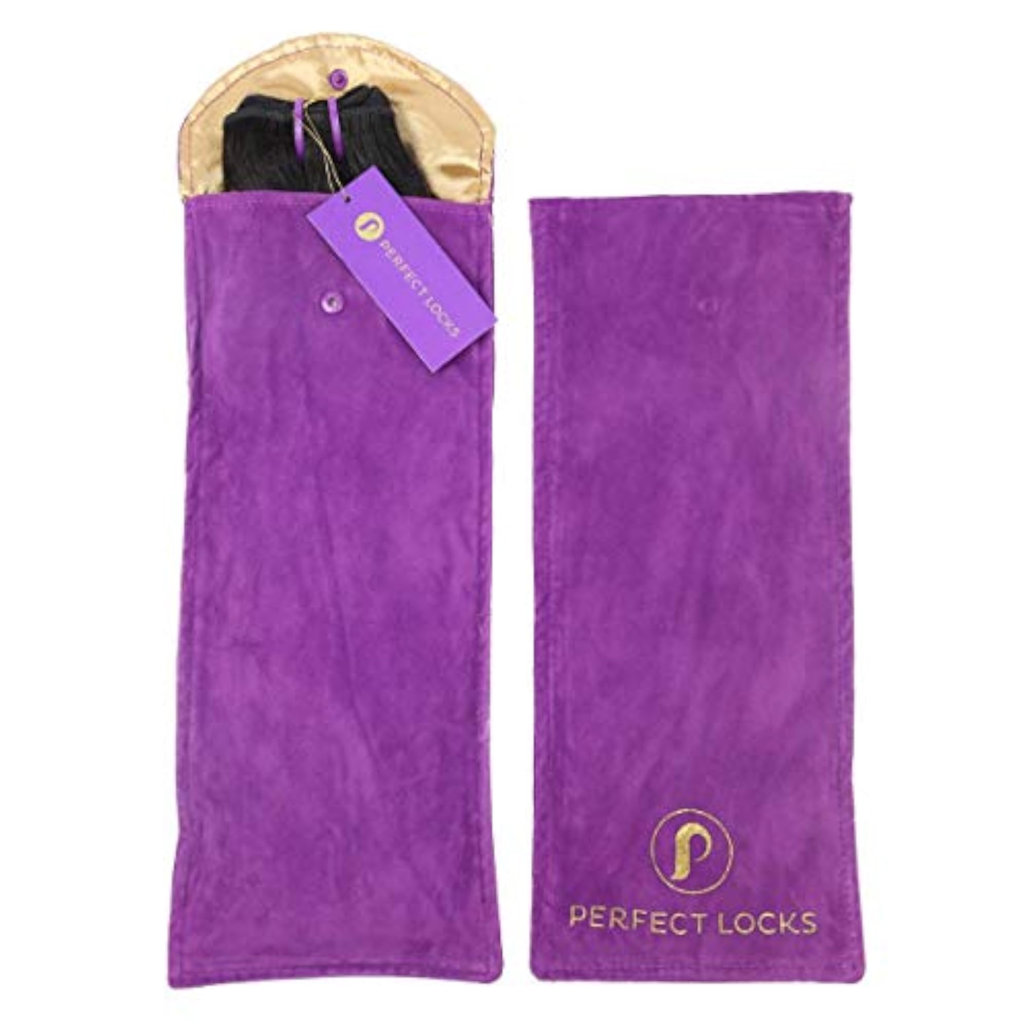Satin-Silk Pouch for Storing Hair Extensions, Tangle-Free