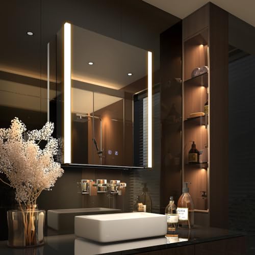 KWW LED Bathroom Mirror Cabinet 55x70 cm