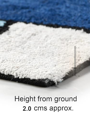 Image of SAGON Anti-Skid Shaggy Carpet Rug for Home | Ultra-Soft Plush Floor Mat for Living Room & Bedroom | Non-Slip, High-Density, Cozy Luxury Decor| 2 x 5 Feet Sky Stone