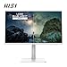 MSI Modern MD2412PW 24-inch IPS 1920 x 1080 (FHD) Computer Monitor, 100Hz, Adaptive-Synch, HDR Ready, HDMI, USBC 15W Power Delivery, Speaker, VESA Mountable, Height Adjustable, 1ms, White