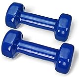  SEKIRA Mancuernas Pesas de 0.5kg, 1kg, 1.5kg, 2kg Kilos Cubierta en Vinilo Suave Ejercicio Gimnasia (2X 0.5kg)