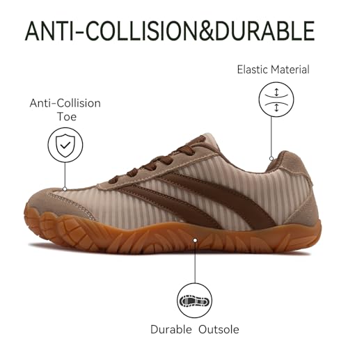 Image of Barefoot Shoes Women Casual Sneakers,Wide Toe Box Shoes Women Zero Drop Barefoot Shoe Men,Minimalist Trail Running Shoe,Non-Slip Lightweight Breathable Comfortable Fashion Walking Hiking Shoes Unisex