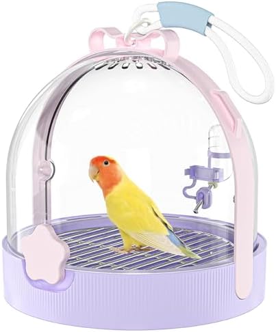 Bird Travel Carrier with Water Bottle Holder: Which One Stands Out? 8 Birdcages,Carriers,Small Bird Travel Cage Carrier, Bird Carry Transport Bag,Small Animal Carrier,Travel Carry-Out Cage with Water Bottle (Purple)