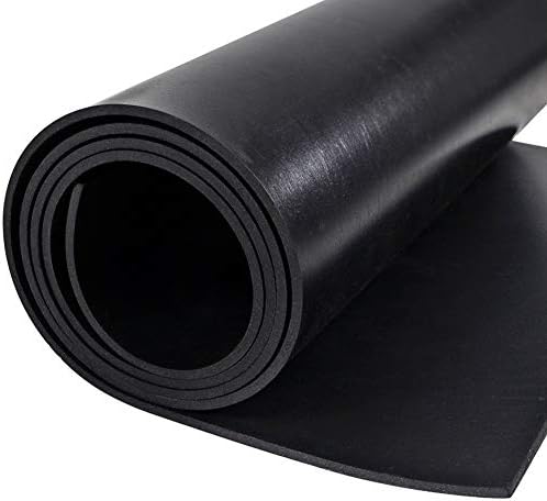 TORRAMI Neoprene Rubber Sheet Roll 1/8 (.125) Inch Thick x 12 Inch Wide x 48 Inch Long for DIY Gaskets, Pads, Seals, Crafts, Flooring,Cushioning of Anti-Vibration, Anti-Slip