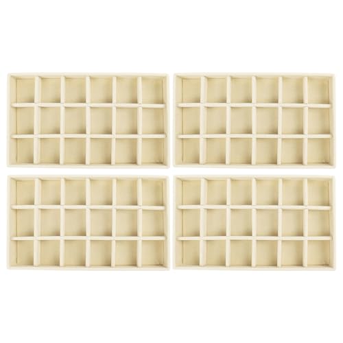 Rangement de bijoux en velours beige pour coiffeuse ordonnée - 2