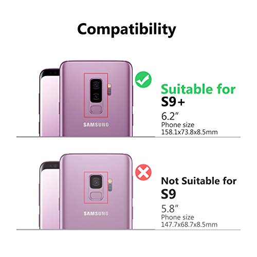 Ocase Samsung Galaxy S9 Plus Case, S9 Plus Wallet Case [Tpu Shockproof Interior Protective Case] [Card Slot] [Kickstand] [Magnetic Closure] Leather Flip Case For Samsung Galaxy S9 Plus (Black) #TOP1