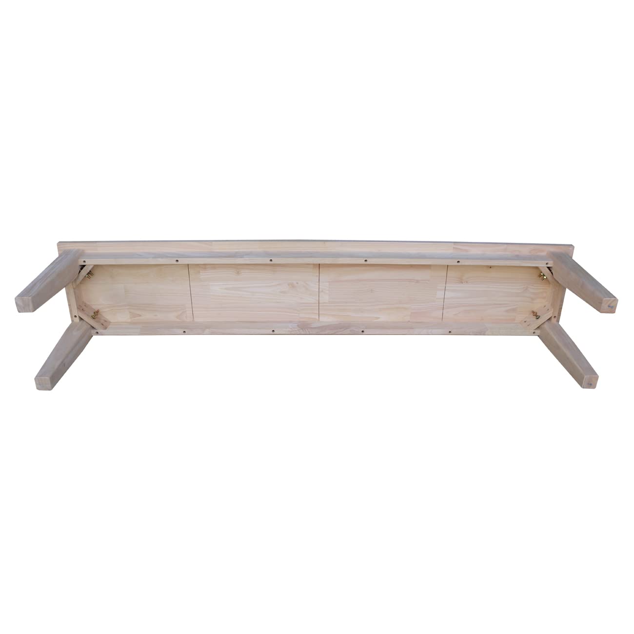 IC International Concepts Shaker Style Solid Wood Bench, 72" W, Unfinished