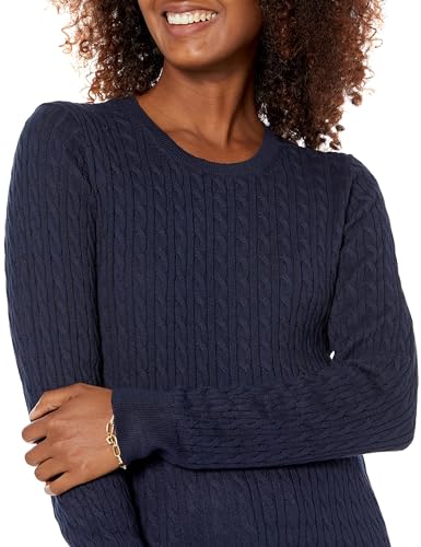 Image of Amazon Essentials Women's Lightweight Cable Knit Long Sleeve Sweater