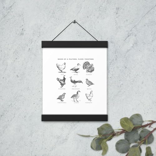 Birds of a Feather Flock Together Poster with Hangers