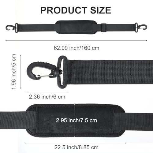 Wanmu Alça de ombro, 160 cm ajustável universal grossa macia alça de substituição, alças transversai