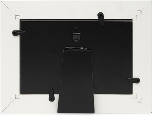 Miniatura 8 de Isaac Jacobs Marco de fotos de madera de 4 x 6 pulgadas, marco vertical de recuerdo con caballete y una pestaña para colgar para mesa, escritorio y