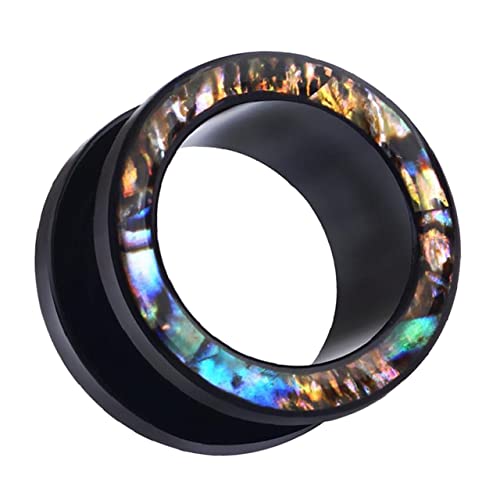 Ipetboom 1 Par pendientes de concha camillas de oído Pendientes de moda camillas de oreja de mujer tapones para el túnel del oído expansores de oído Joyería Colorful