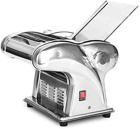 Hengwei Pasta Maker,3 Noodle Knife 110V Electric Noodle Press Machine Spaghetti Pasta Maker Commercial Stainless Steel Dough Cutter Dumplings Roller Noodles Hanger,6 Speed Adjustable Thickness Setting