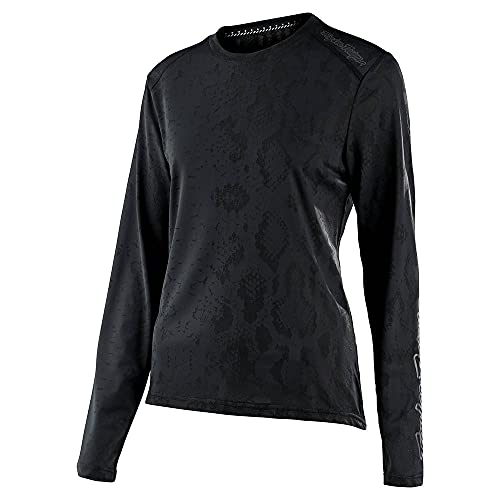 Troy Lee Designs Womens|All Mountain|Trail|Mountain Bike|Lilium LS Jersey (Snake Black,XS)