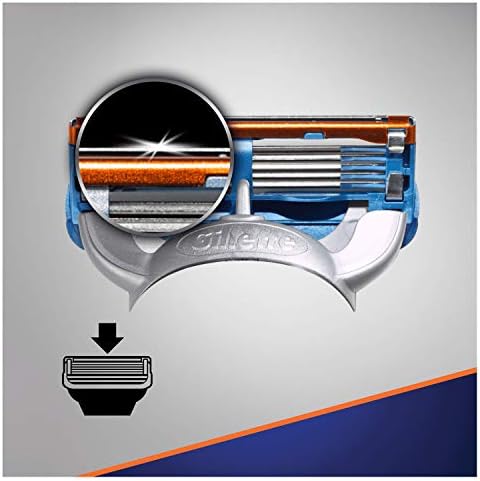 Gillette Fusion5 Razor Blades for Men, 8 Refills with 5 Anti-Friction Blades for a Shave You Barely Feel