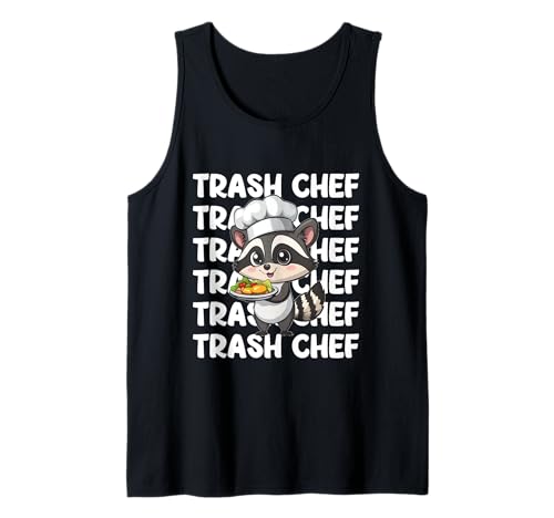 Raccoon Lover Chef Cook Cooking Kawaii Lindo Divertido Mapache Camiseta sin Mangas