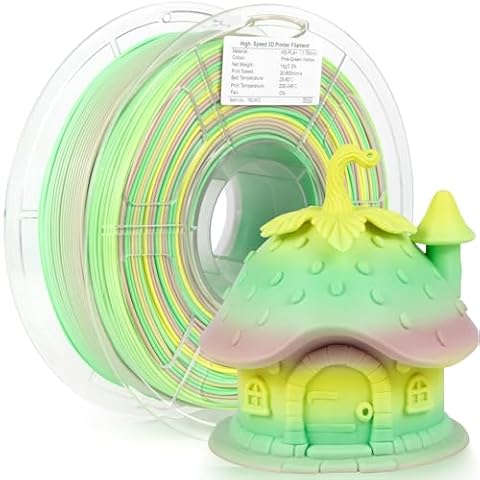 iSANMATE Matte Rainbow High Speed PLA+ Filament 1.75mm, Rapid 3D Printer Filament Suitable for Fast Printing, Supports Printing Speed 30-600 mm/s, Dimensional Accuracy +/- 0.02mm, 1KG/Spool