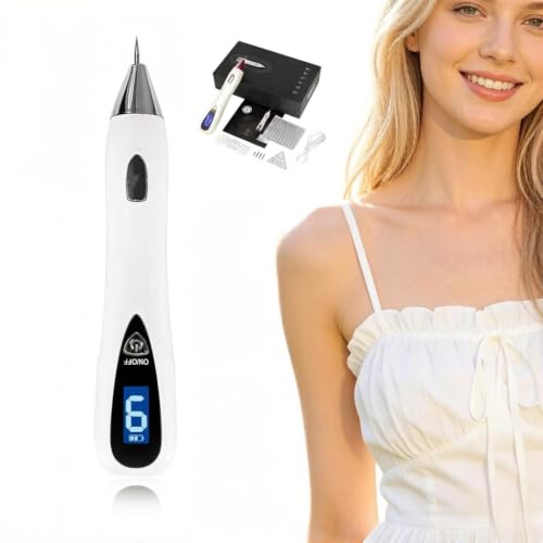 6-in-1 Plasma Skin Care Pen 10 Adjustable Intensity Levels with LCD Display Portable At-Home Facial Beauty Tool for Daily Skin Refining & Personal Care