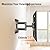 ELIVED Ultra Slim TV Wall Mount for Most 26-60 Inch tvs, Low Profile TV Mount, Full Moiton Wall Mount Bracket Swivel and Tilt, Max VESA 400x400mm, Holds up to 88 lbs. Fits 16" Wood Studs YD3033