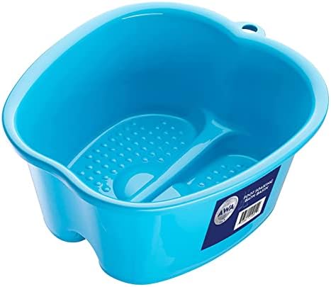 AWA Extra Large pool Foot bath plastic tub - Sturdy foot soaking tub For Soaking feet and Pedicure Foot Soak At Home Foot Spa Kit for Women and Men (Blue Foot Basin)