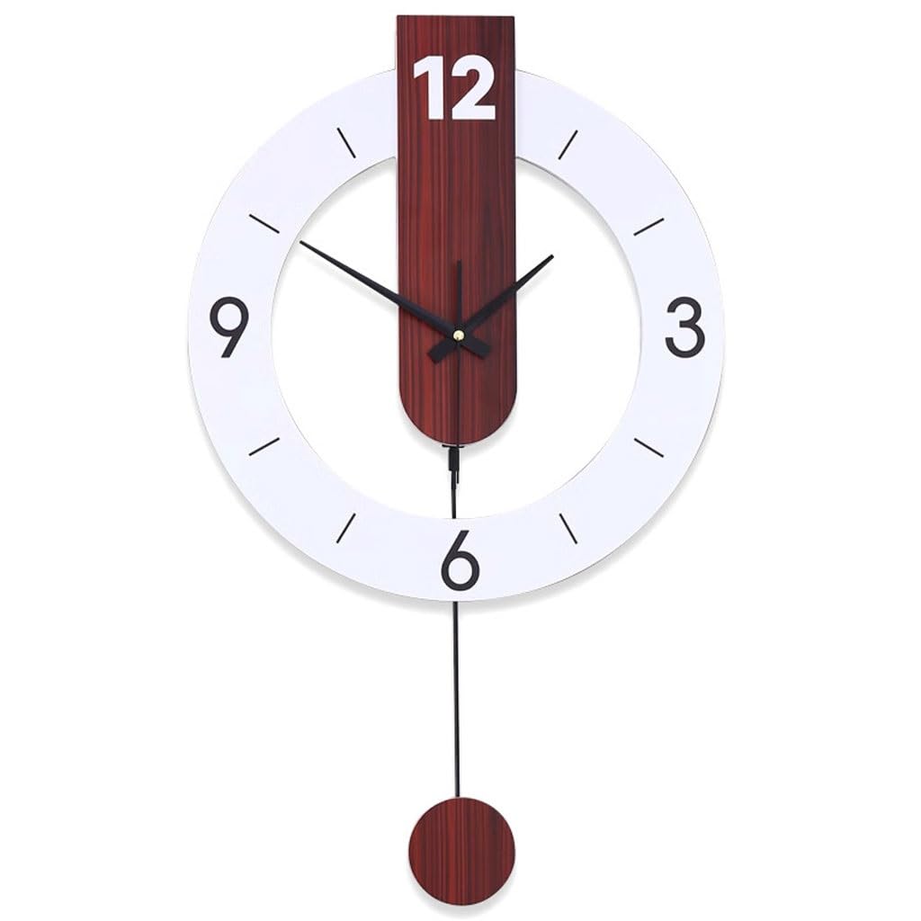 Horloge murale JFDBGU silencieuse avec mécanisme à quartz pour préserver le calme du séjour