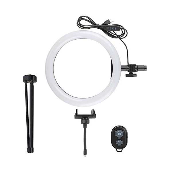 10.2 Zoll Selfie Ringlicht Mit Stativ - Rovtop LED Ringlicht Für Handy,Tisch Ringleuchte Mit Handyhalter Und Fernbedienung, Für Make-up,Live-Streaming,YouTube, Tiktok, Vlog Und Fotografie – Bild 3