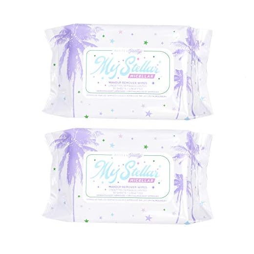 Petite 'n Pretty My Stellar Micellar Makeup Remover Wipes Cleansing Towelettes Soaked in Micellar Water. (Bundle) - Non Toxic for Kids, Children, Tweens and Teens, 2 Pack (60 wipes)