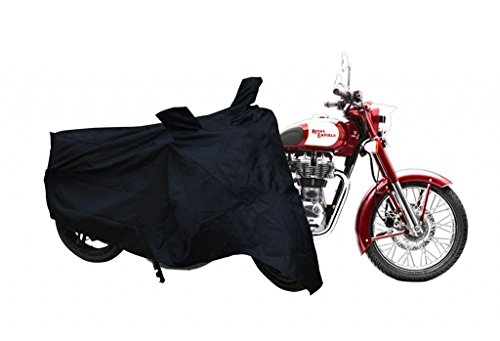 Image of Flomaster Waterproof Coating Bike Cover for Royal Enfield Classic 350(Black) (WSR01034)